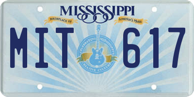 MS license plate MIT617