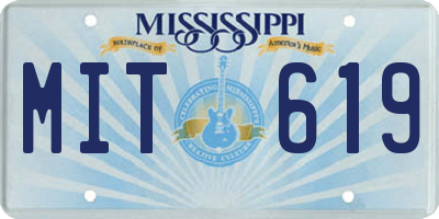 MS license plate MIT619