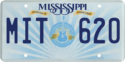 MS license plate MIT620