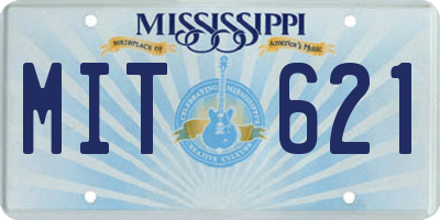MS license plate MIT621
