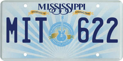 MS license plate MIT622