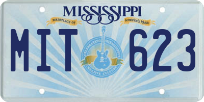 MS license plate MIT623