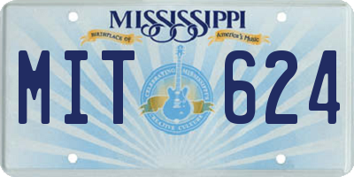 MS license plate MIT624