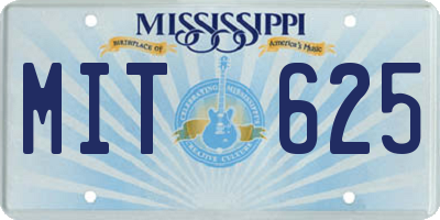 MS license plate MIT625