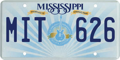 MS license plate MIT626