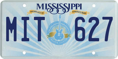 MS license plate MIT627