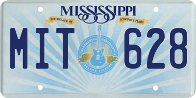 MS license plate MIT628