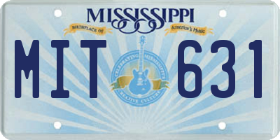 MS license plate MIT631