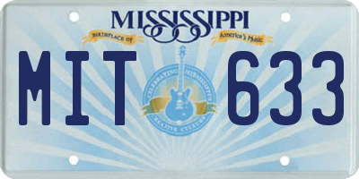 MS license plate MIT633