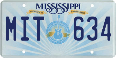 MS license plate MIT634