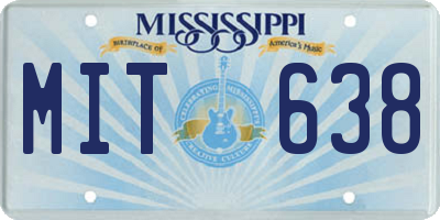 MS license plate MIT638
