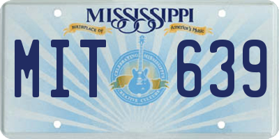 MS license plate MIT639
