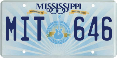 MS license plate MIT646