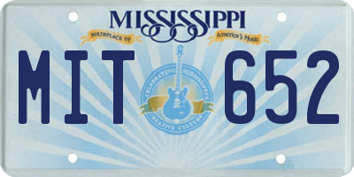 MS license plate MIT652