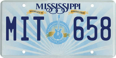 MS license plate MIT658