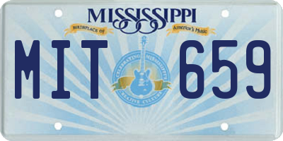 MS license plate MIT659