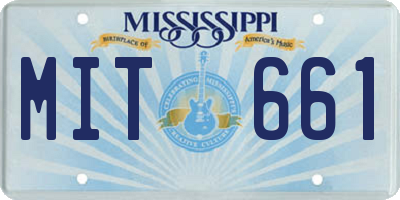 MS license plate MIT661