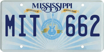MS license plate MIT662