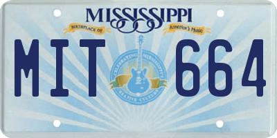 MS license plate MIT664