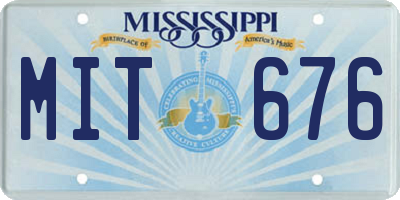 MS license plate MIT676