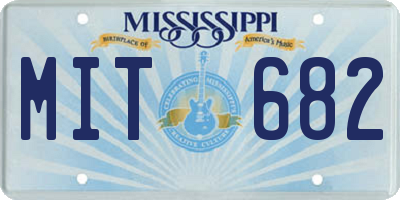 MS license plate MIT682