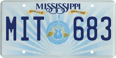 MS license plate MIT683