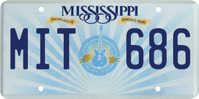 MS license plate MIT686