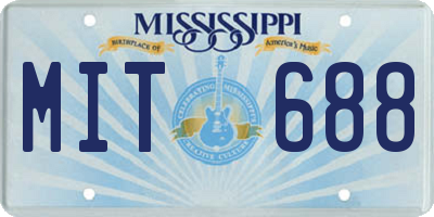 MS license plate MIT688