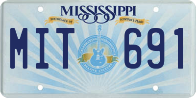 MS license plate MIT691