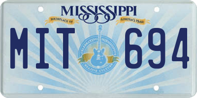 MS license plate MIT694