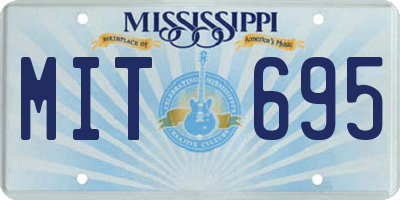 MS license plate MIT695