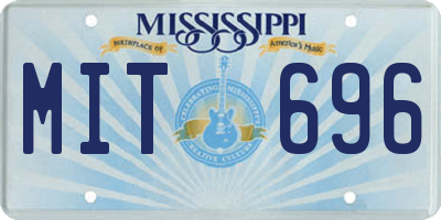 MS license plate MIT696