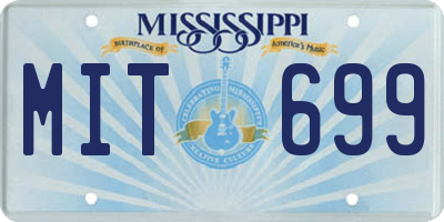 MS license plate MIT699