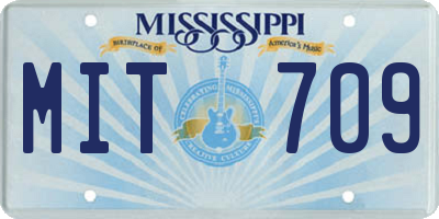 MS license plate MIT709