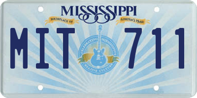 MS license plate MIT711