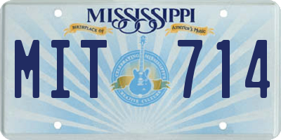 MS license plate MIT714