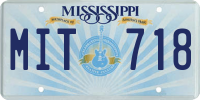MS license plate MIT718
