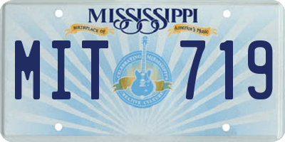 MS license plate MIT719