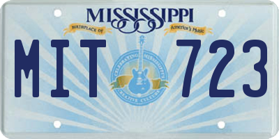 MS license plate MIT723