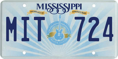 MS license plate MIT724