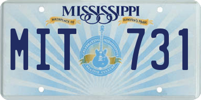 MS license plate MIT731