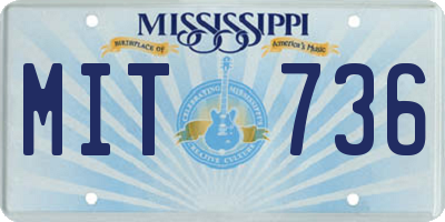 MS license plate MIT736