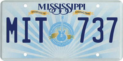 MS license plate MIT737