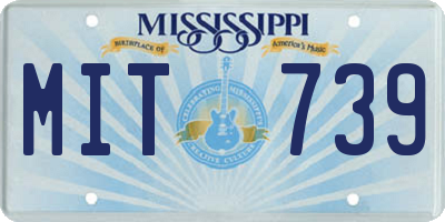MS license plate MIT739