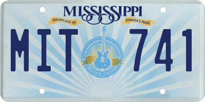 MS license plate MIT741