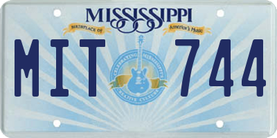 MS license plate MIT744