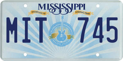 MS license plate MIT745