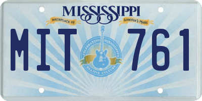 MS license plate MIT761