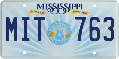 MS license plate MIT763