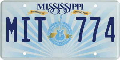 MS license plate MIT774